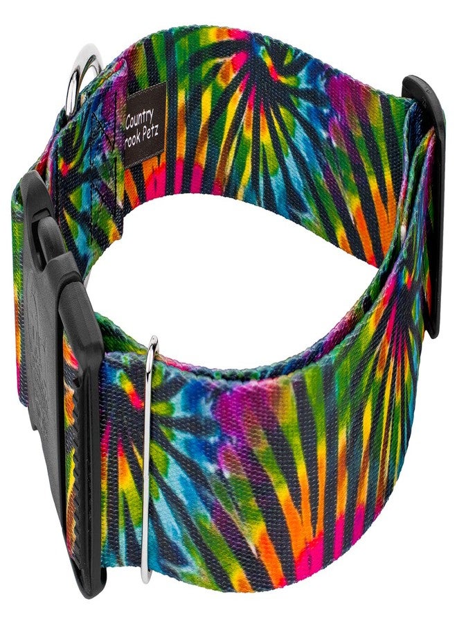 كانتري بروك ديزاين طوق الكلاب الفاخر العريض من كاونتري بروك بيتز - هوسفيت جونيور - مجموعة رائعة تتميز بتصاميم مميزة (خطوط مصبوغة بربطة عنق، متوسط) - Image 4